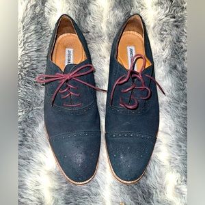 Johnson and Murphy Blue Suede Dress Shoe Size 12